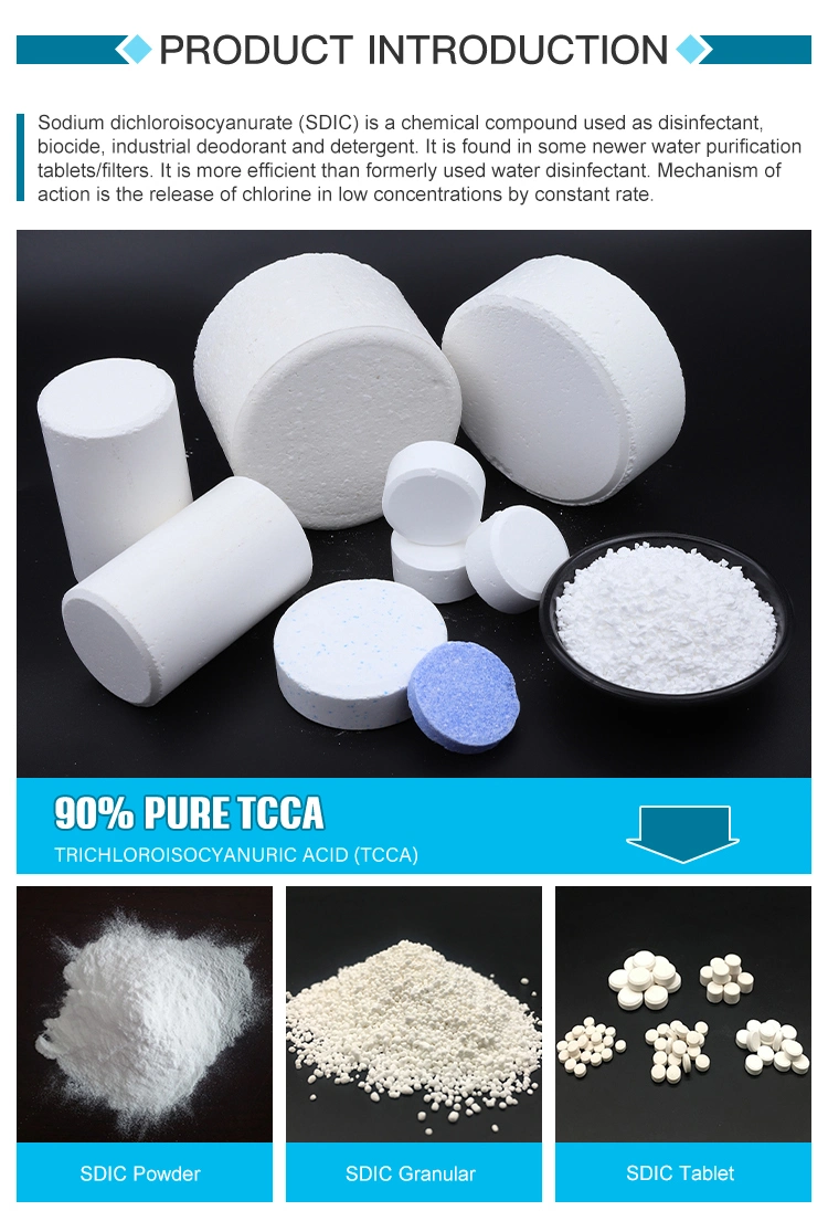 Nadcc Dihydrate Granular SDIC 56% 60% Tablet SDIC 2893-78-9