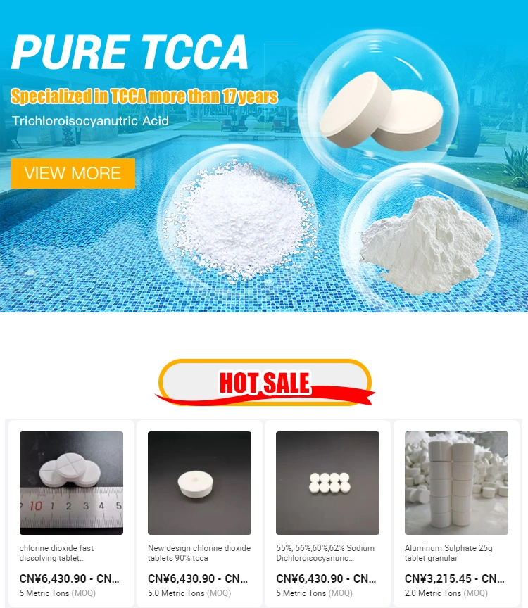 Chemical Water Treament 90% TCCA Tablet for Fast Dissolve Filter Swimming Pool.